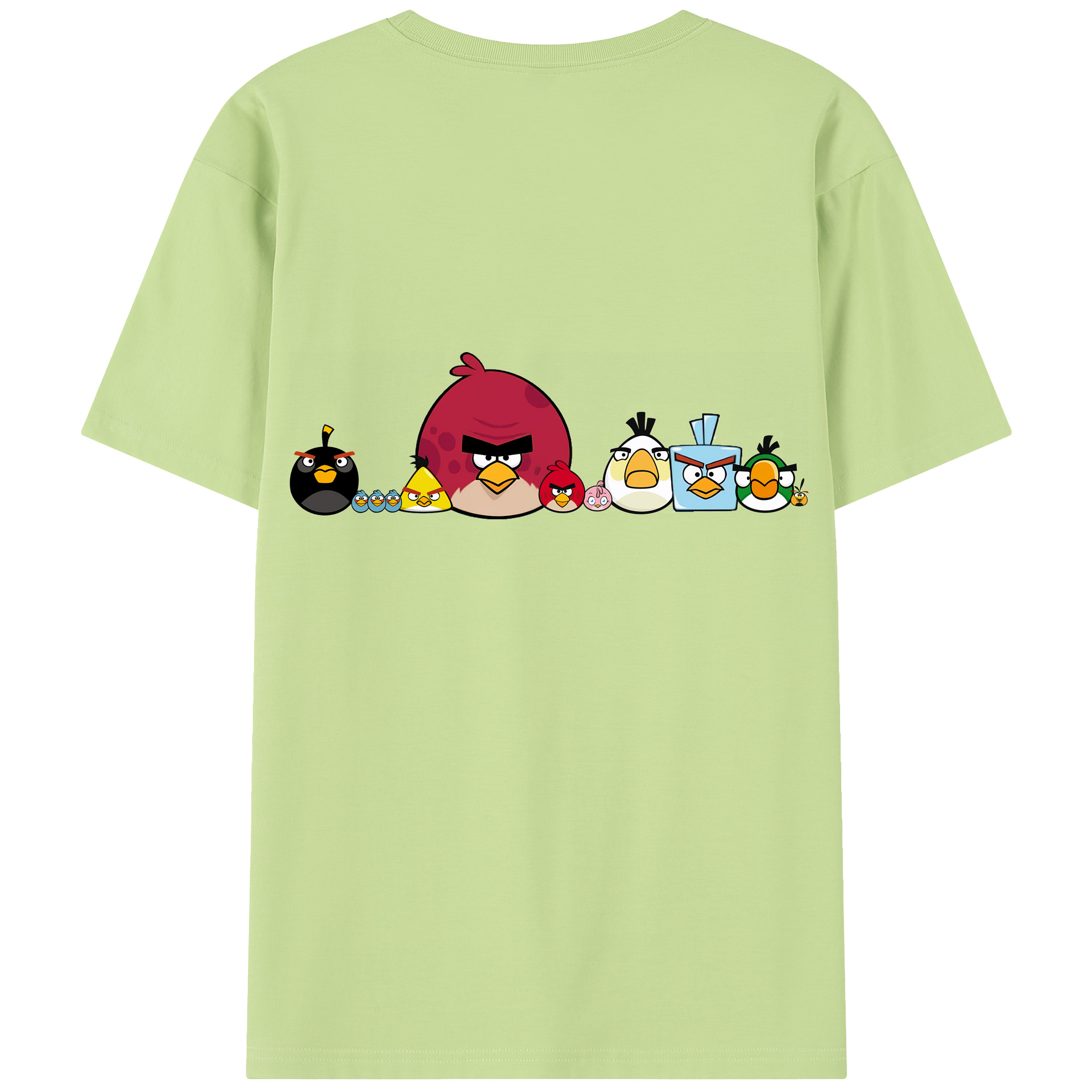 （画像用） Angry Birds アングリーバード 綿100％半袖Tシャツ（背面プリント）